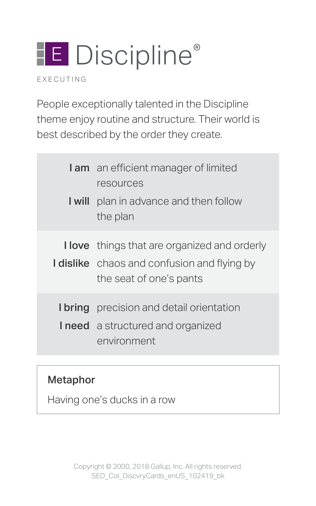 Discipline